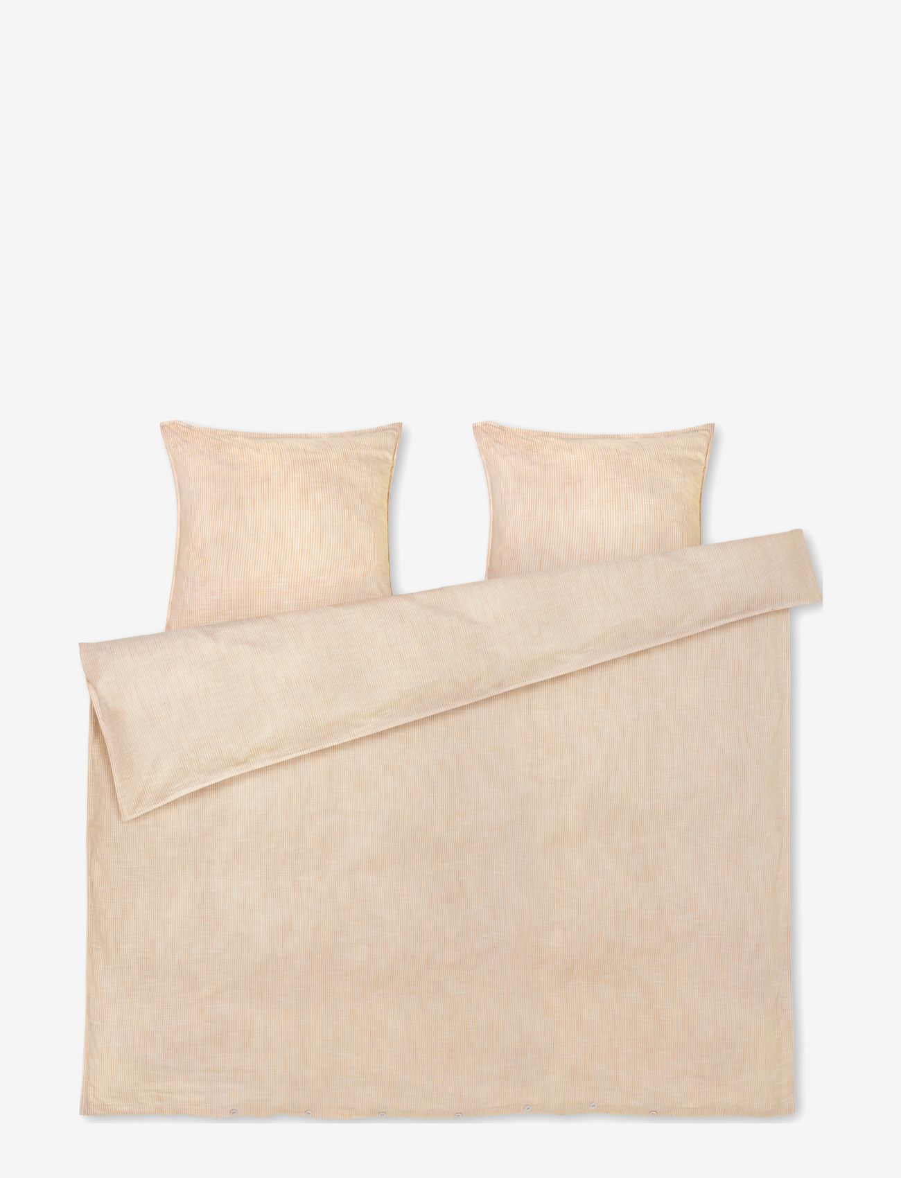 Juna Monochrome Lines Bed linen 220x220 cm SE - Tekstiilid - OCHRE/WHITE / yellow