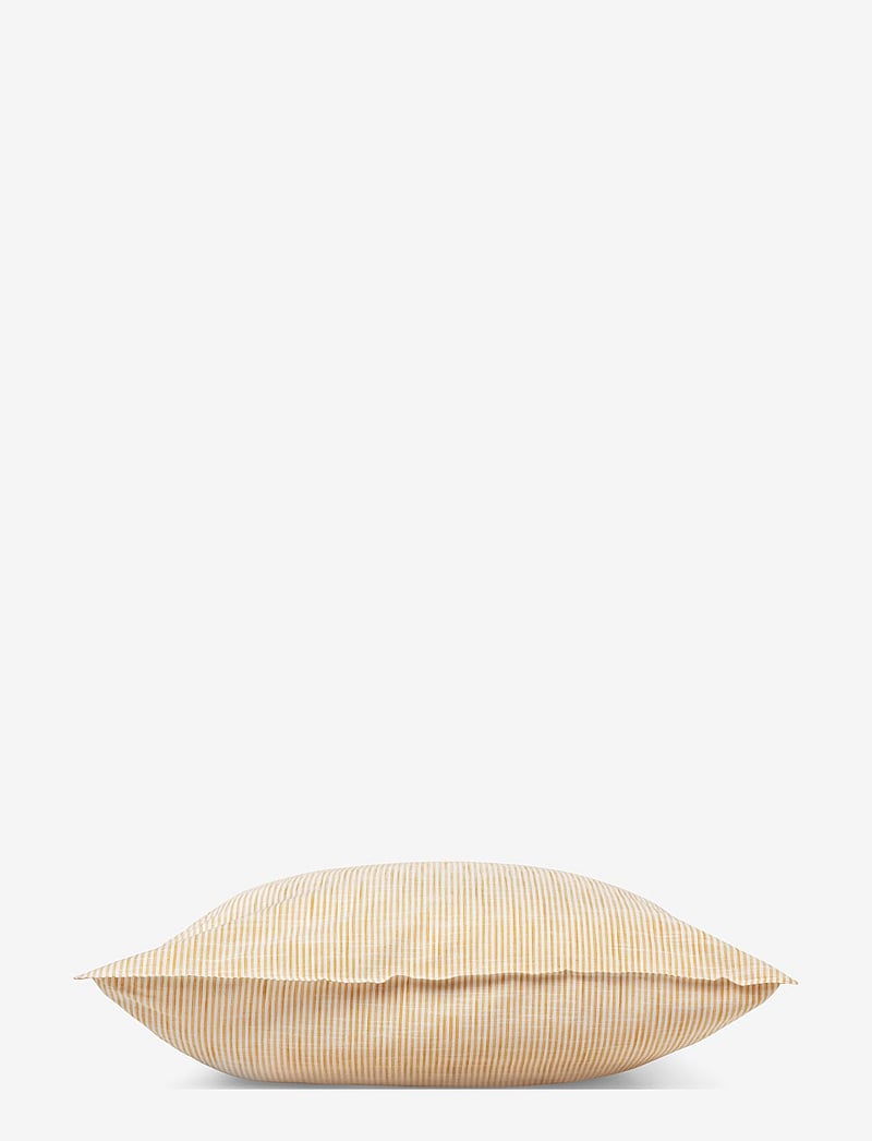 Juna - Monochrome Lines Örngott 60x50 cm SE - sängkläder - ochre/white - 1