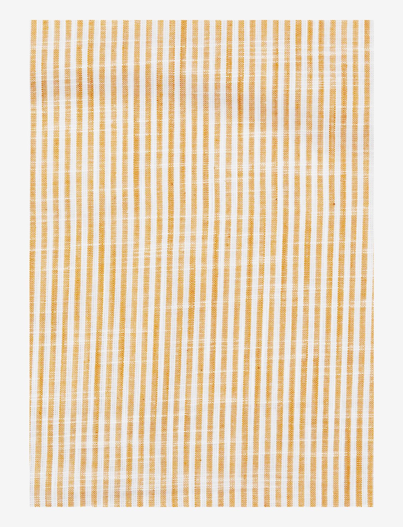 Juna - Monochrome Lines Örngott 60x50 cm SE - ochre/white - 3