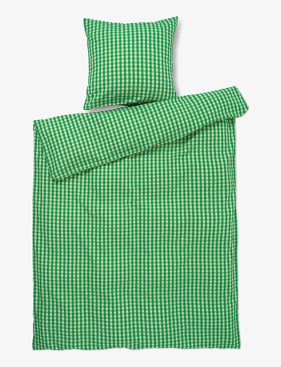 Juna - Bæk&Bølge Sengetøj 140x200 cm DK - sengesæt - green/sand - 1