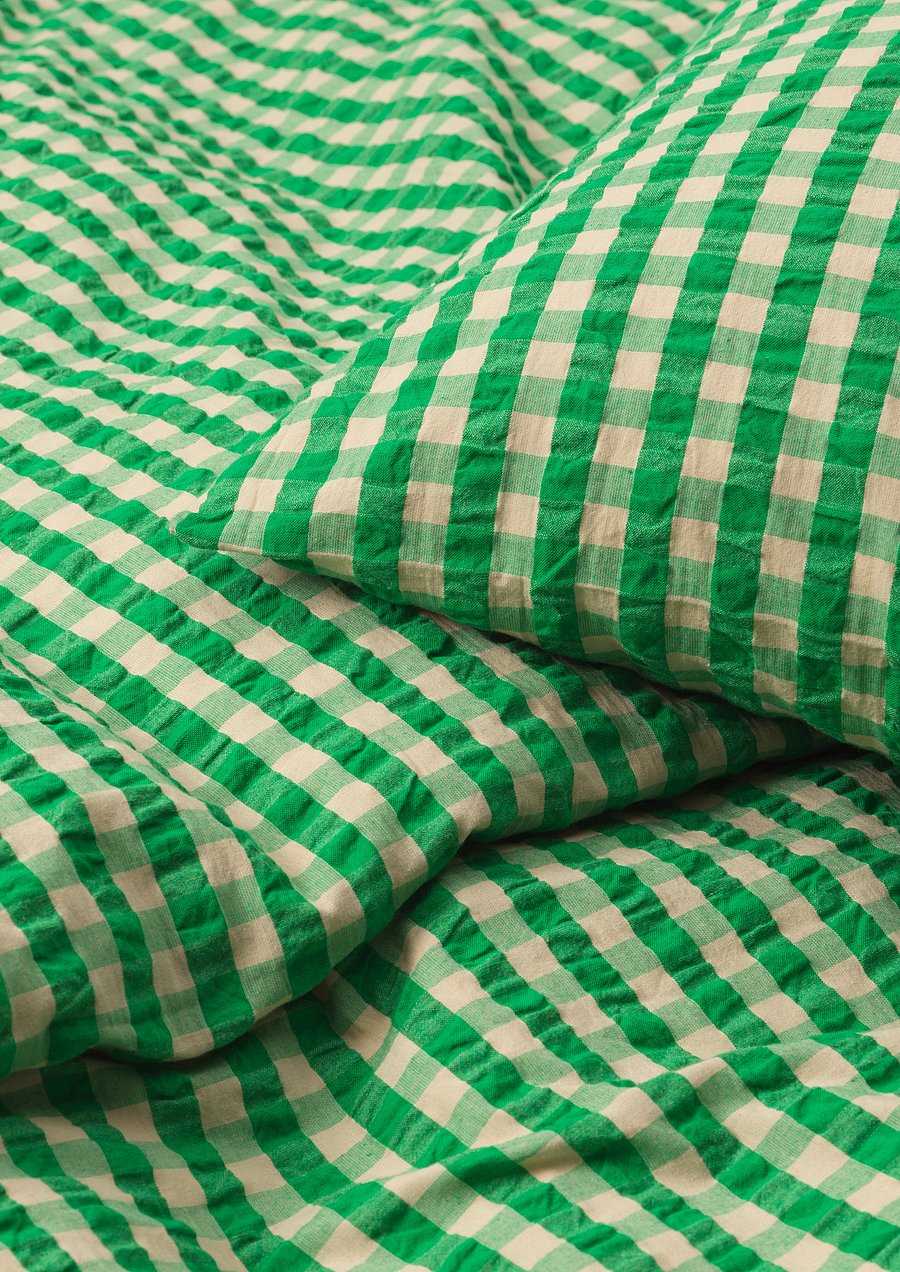 Juna - Bæk&Bølge Sengetøj 140x200 cm DK - sengesæt - green/sand - 2