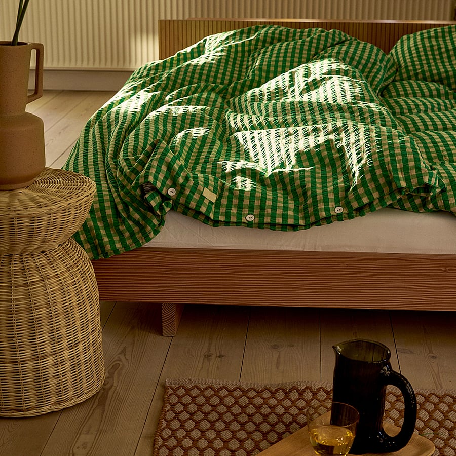 Juna - Bæk&Bølge Sengetøj 140x220 cm DK - sengesæt - green/sand - 4