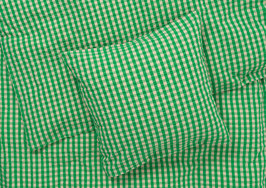 Juna - Bæk&Bølge Sengetøj 200x220 cm DK - sengesæt - green/sand - 0