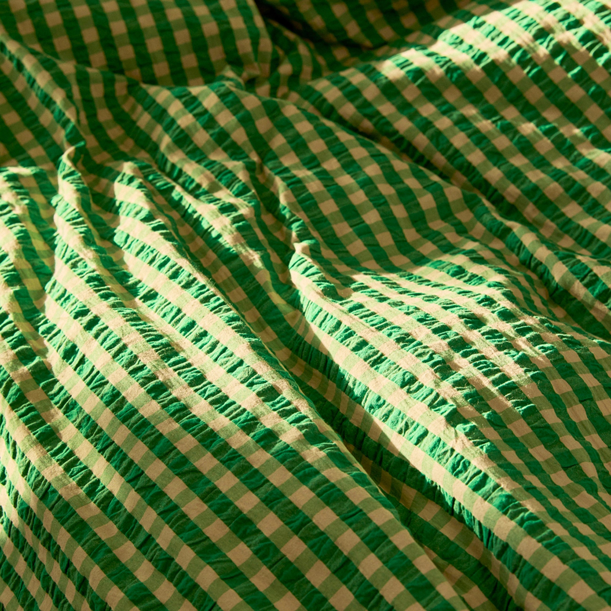 Juna - Bæk&Bølge Sengetøj 200x220 cm DK - sengesæt - green/sand - 3