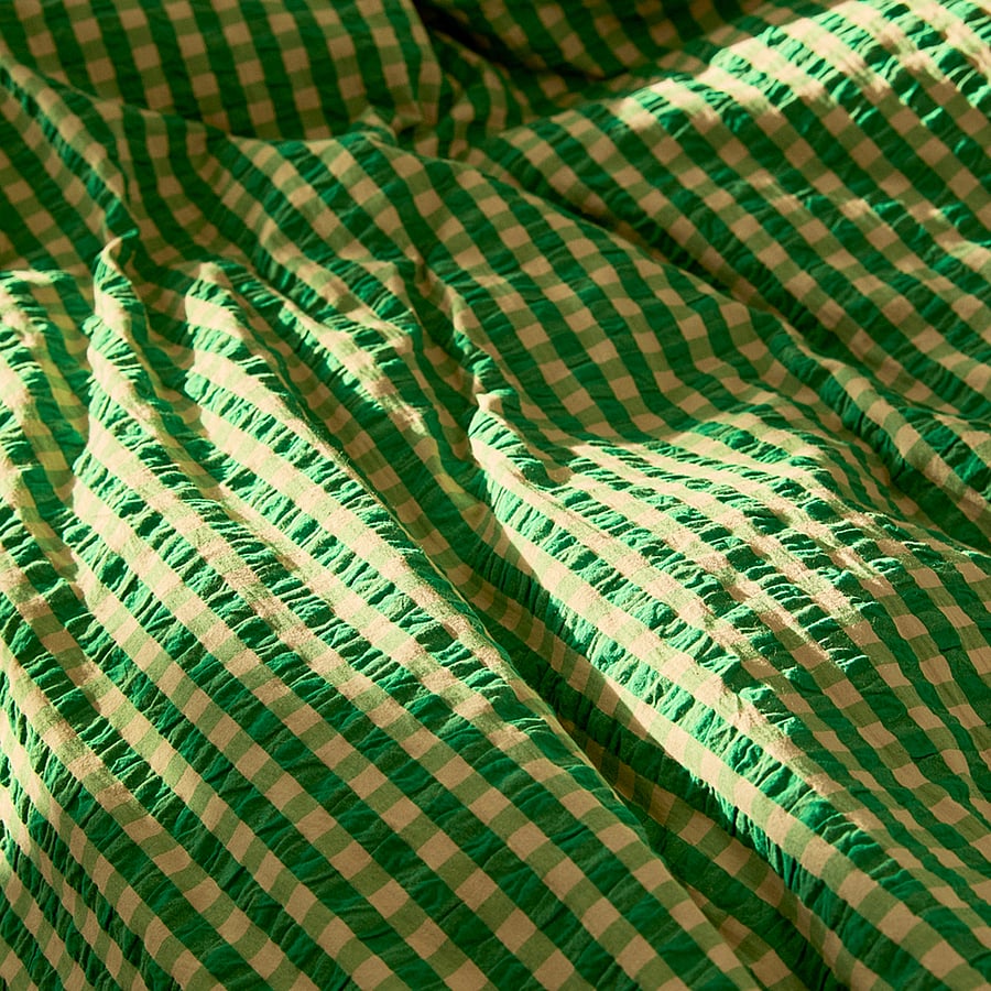Juna - Bæk&Bølge Sengetøj 200x220 cm DK - sengesæt - green/sand - 3