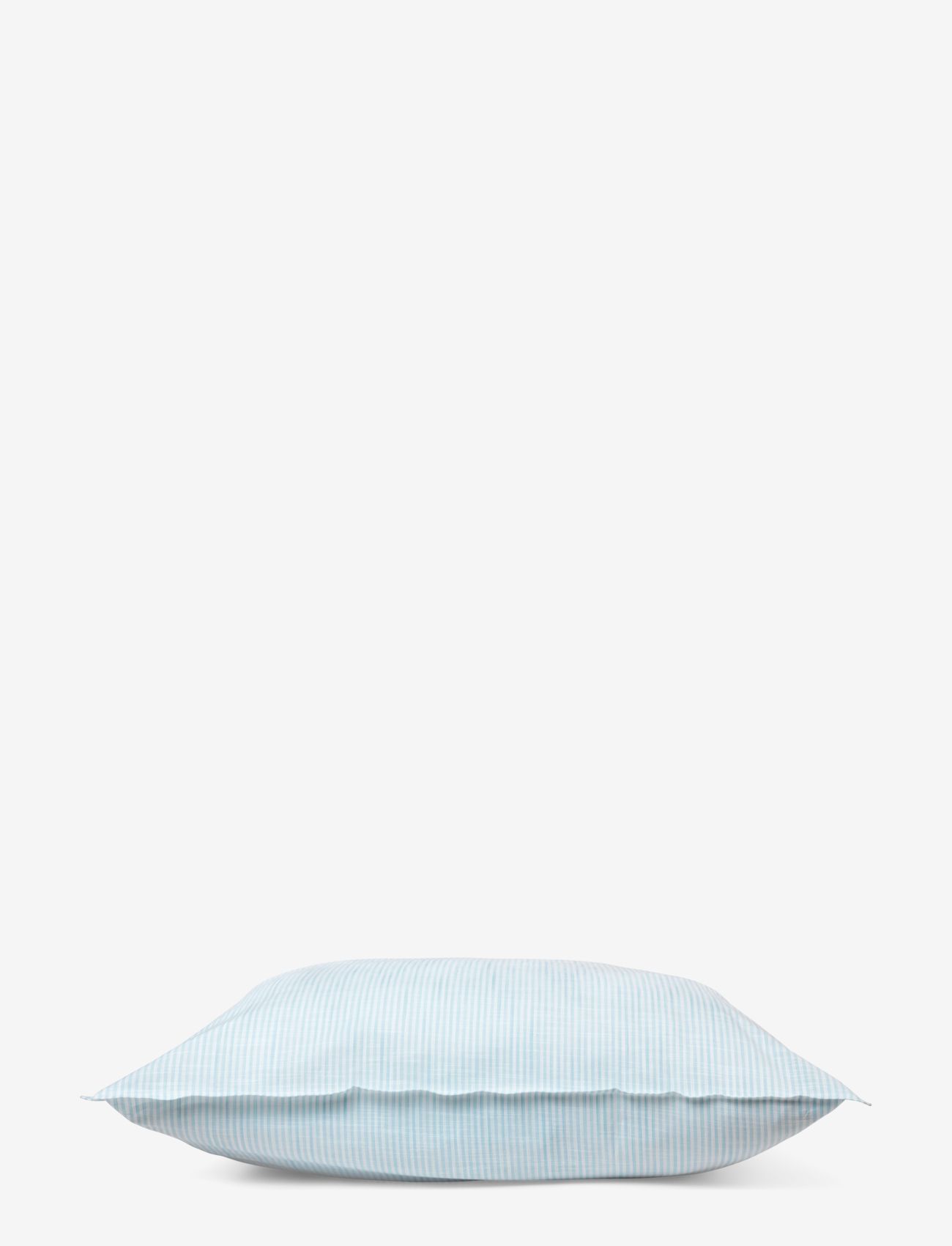 Juna - Monochrome Lines Pillowcase 63x60 cm DK - light blue/white - 1