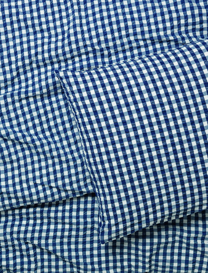 Juna - Bæk&Bølge Påslakanset / 220x220 cm SE - påslakanset - dark blue/white - 3