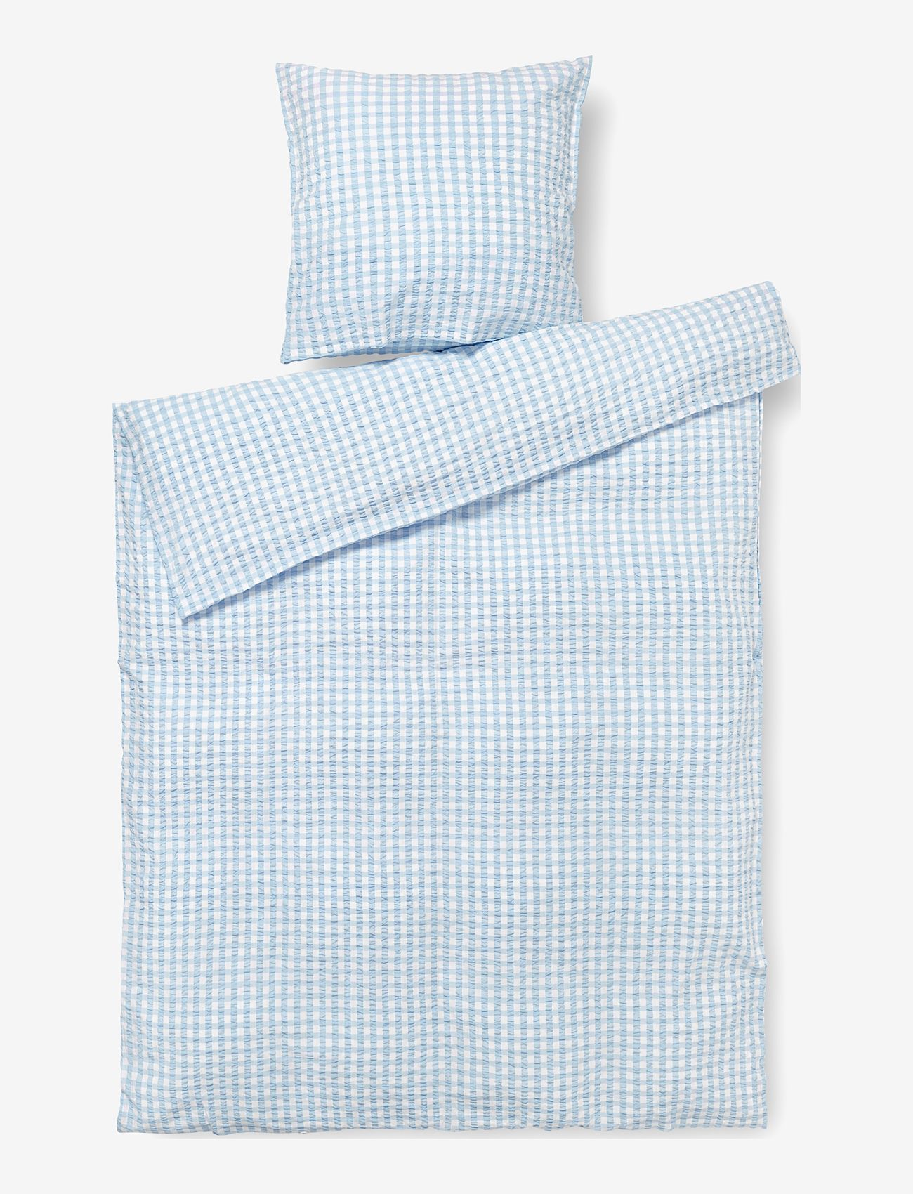 Juna - Bæk&Bølge Sengetøj  / 140x200 cm DK - sengetøj - light blue/white - 0