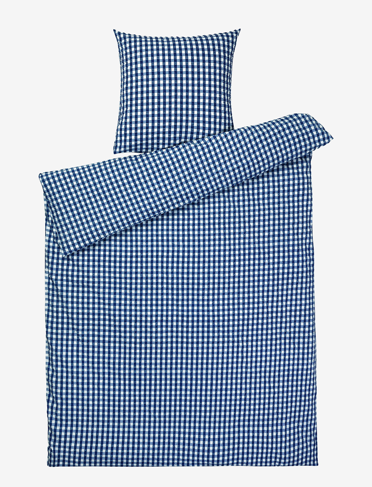 Juna - Bæk&Bølge Sengetøj  / 140x200 cm DK - sengetøj - dark blue/white - 0