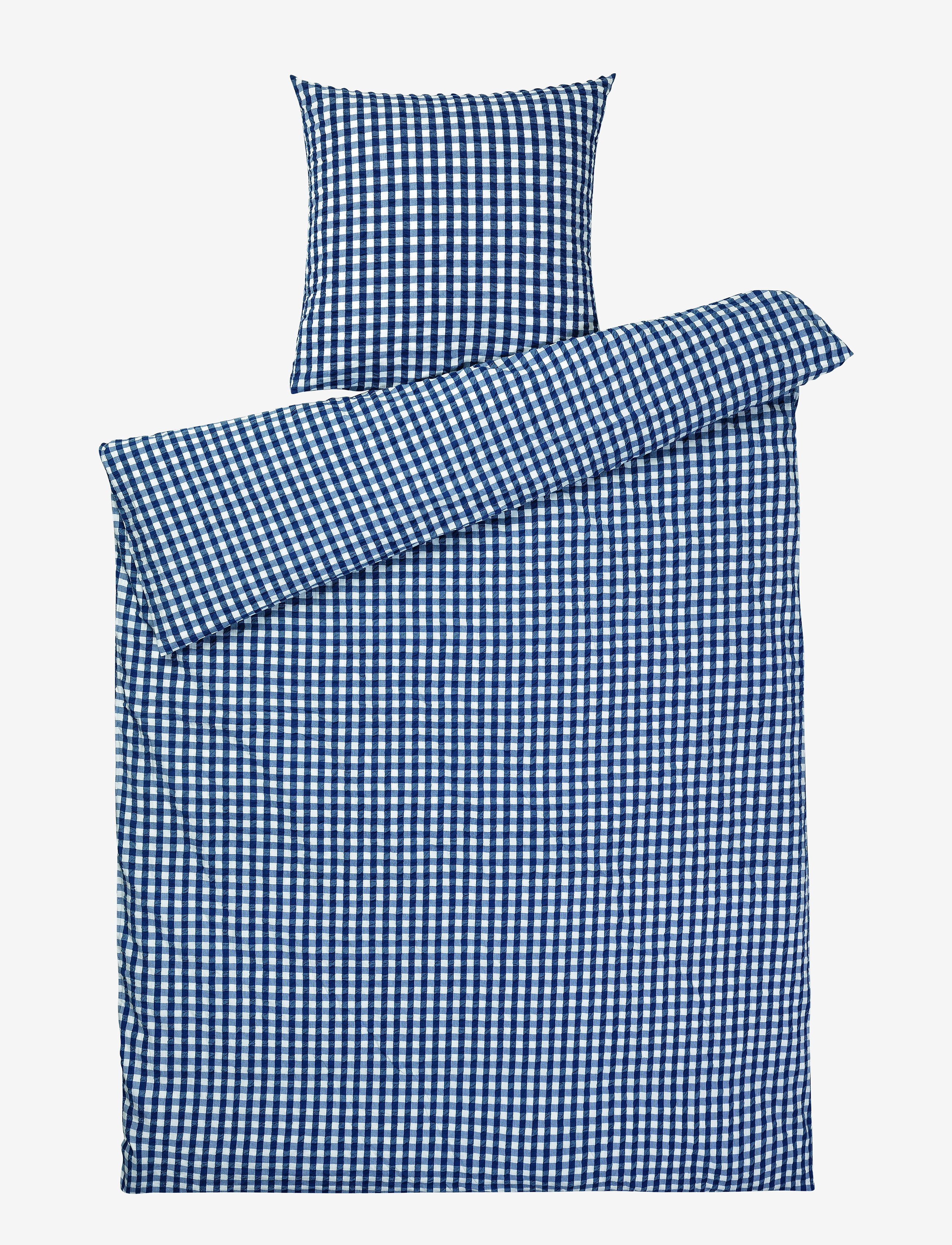 Juna - Bæk&Bølge Sengetøj / 140x200 cm DK - sengesæt - dark blue/white - 1