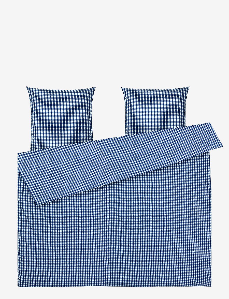 Juna - Bæk&Bølge Sengetøj / 200x220 cm DK - sengesæt - dark blue/white - 1
