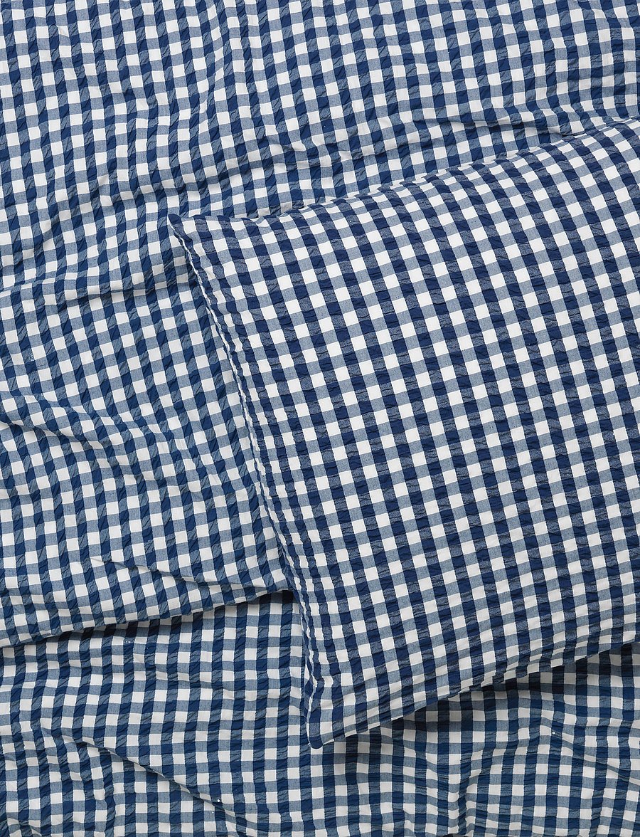 Juna - Bæk&Bølge Pudebetræk / 63x60 cm DK - pudebetræk - dark blue/white - 0