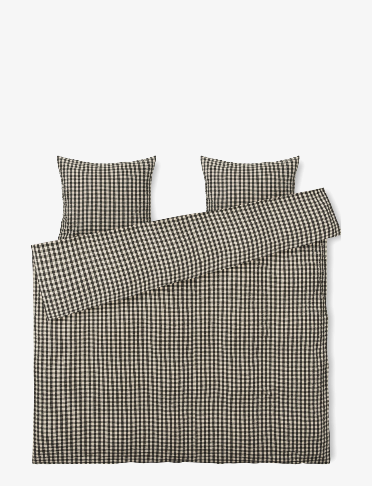 Juna Bæk&Bølge Sengetøj 200X220 Cm Sort/Sand Dk, Bed Sæt, Sort, Str: 200X220;63X60CM