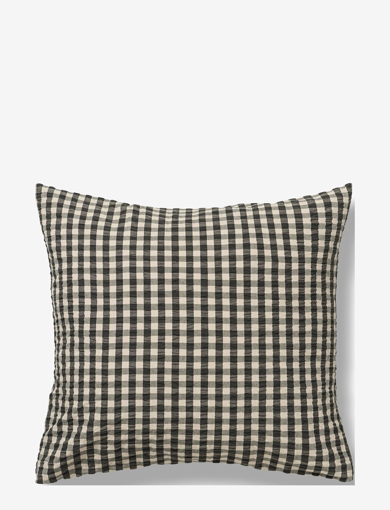 Juna - Bæk&Bølge Pudebetræk 63x60 cm sort/sand DK - sengetøj - black/sand - 1