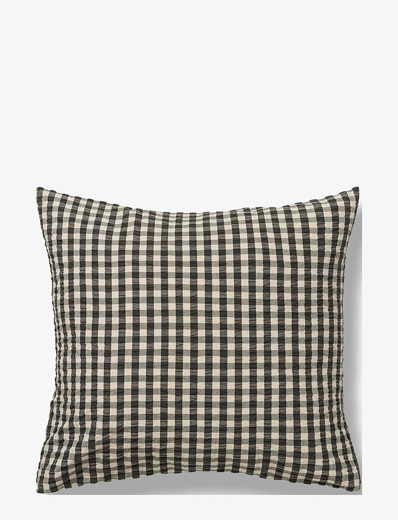Juna - Bæk&Bølge Pudebetræk 63x60 cm sort/sand DK - sengetøj - black/sand - 1