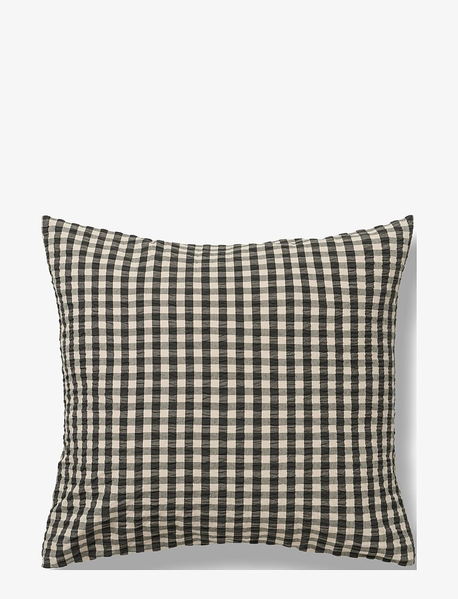 Juna - Bæk&Bølge Pudebetræk 63x60 cm sort/sand DK - pudebetræk - black/sand - 1