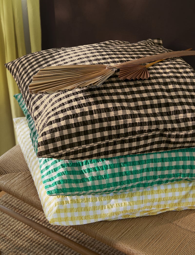 Juna - Bæk&Bølge Pudebetræk 63x60 cm sort/sand DK - sengetøj - black/sand - 0