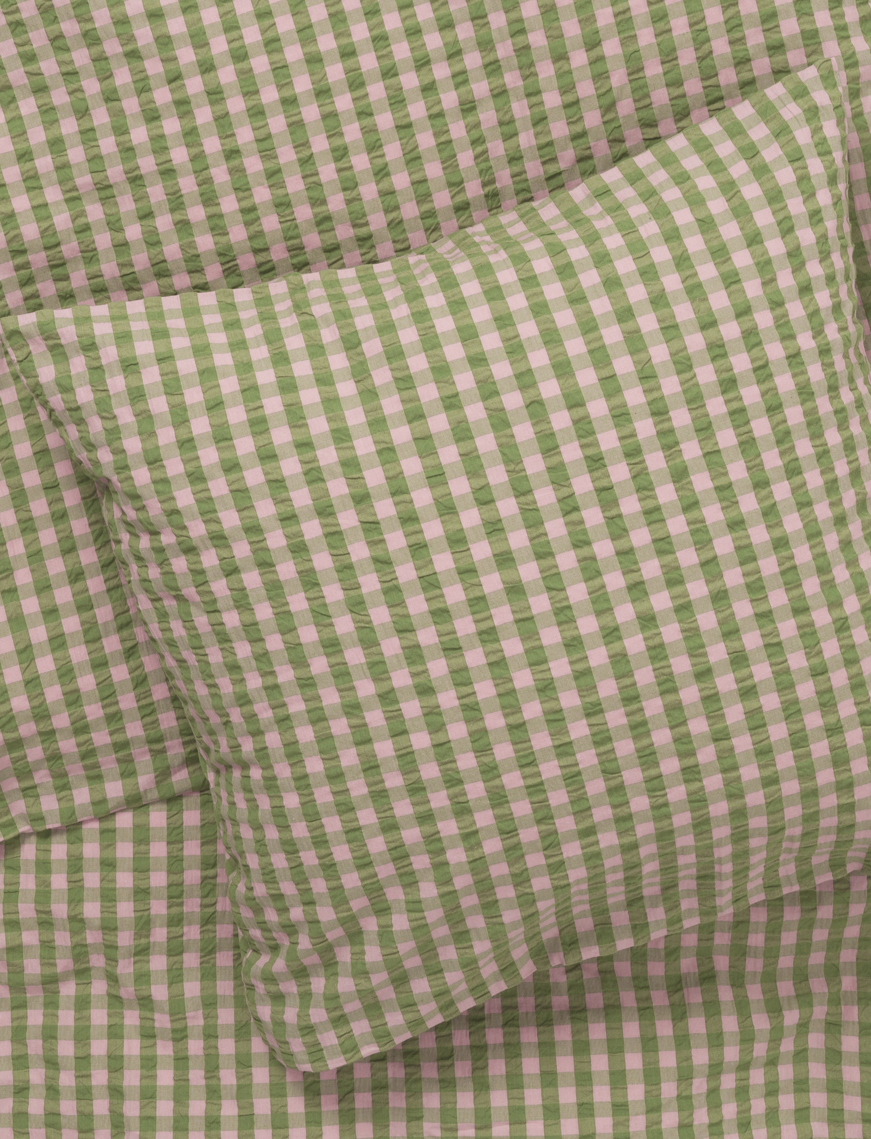 Juna - Bæk&Bølge Bed linen 140x220 cm green/soft pink DK - bettwäsche-set - green/soft pink - 2