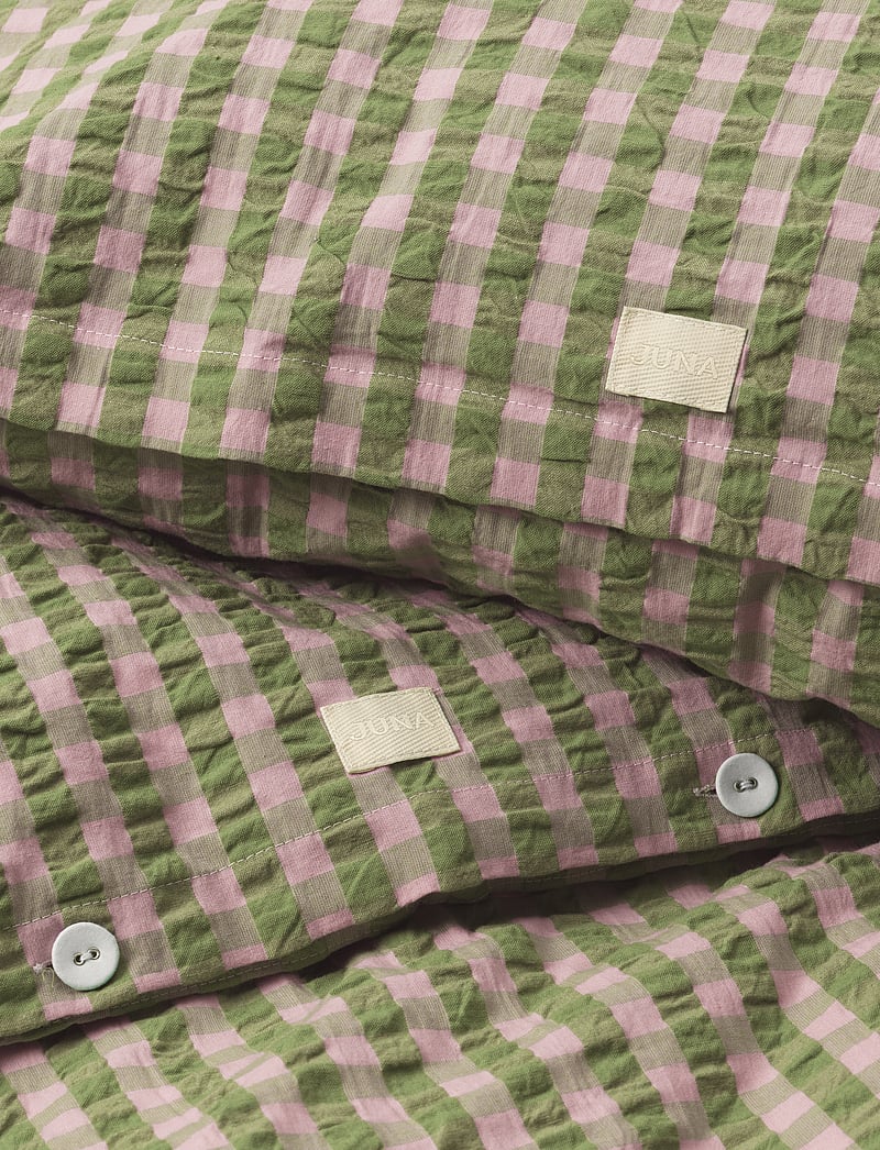 Juna - Bæk&Bølge Sengetøj 200x220 cm grøn/soft pink DK - sengetøj - green/soft pink - 3