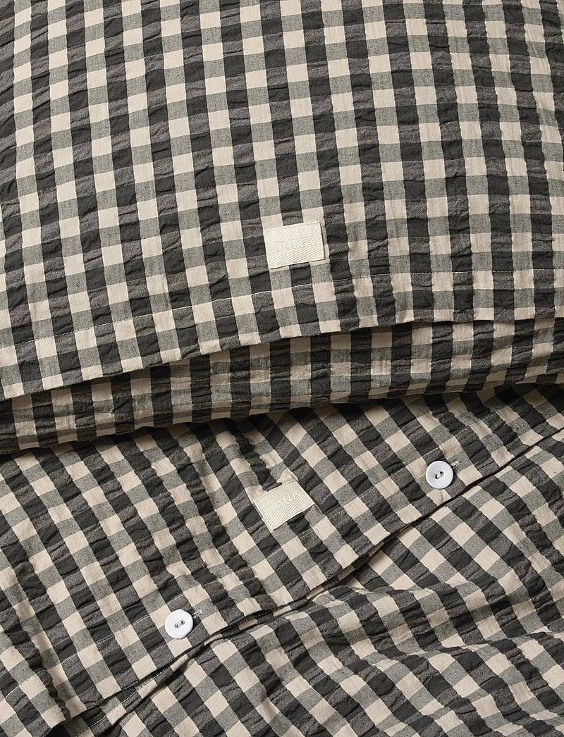 Juna - Bæk&Bølge Påslakanset 150x210 cm svart/sand SE - köp efter pris - black/sand - 1