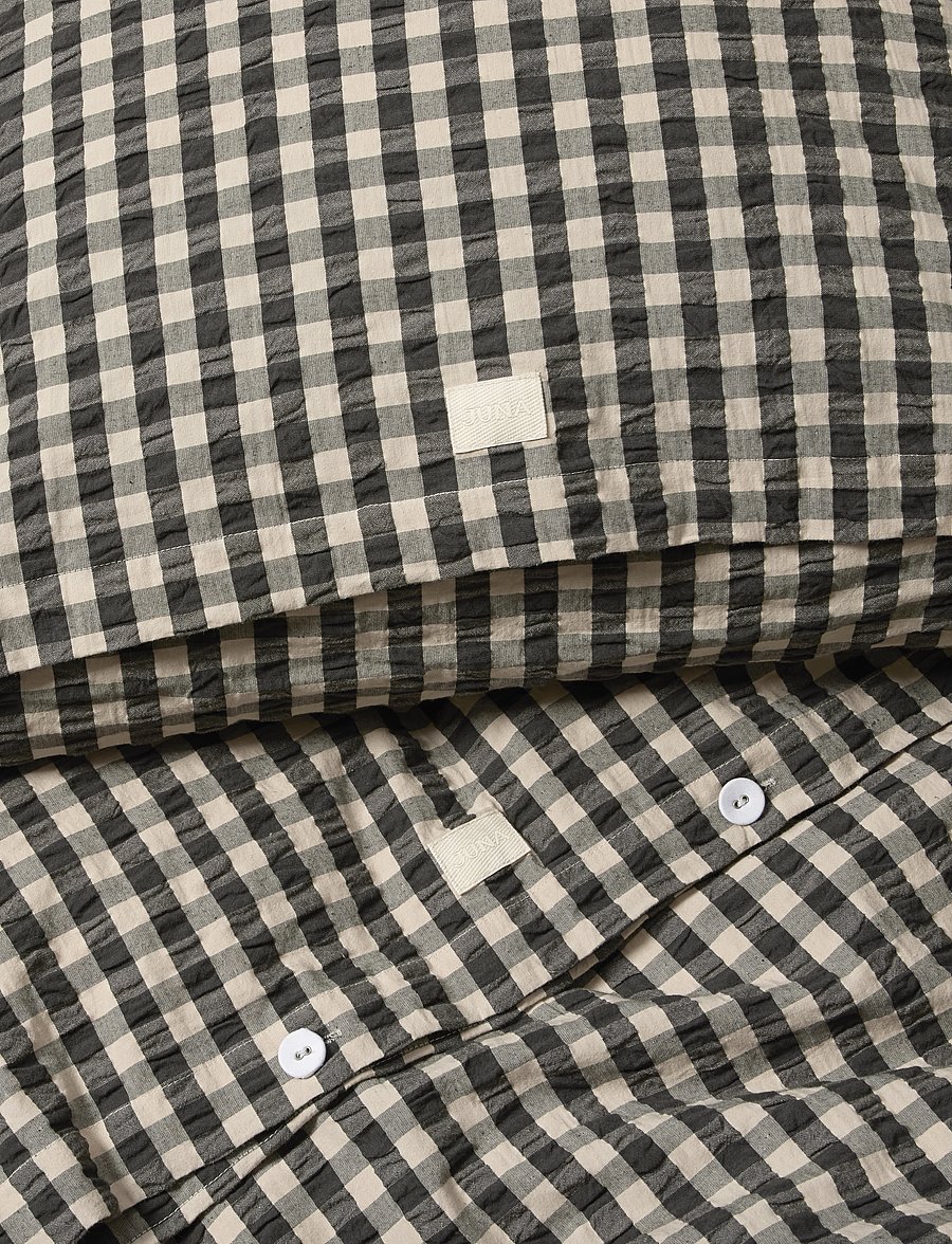 Juna - Bæk&Bølge Bed linen 150x210 cm black/sand SE - voodiriiete komplektid - black/sand - 0
