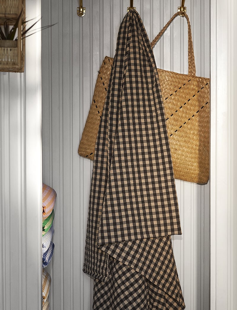 Juna - Bæk&Bølge Påslakanset 150x210 cm svart/sand SE - köp efter pris - black/sand - 5