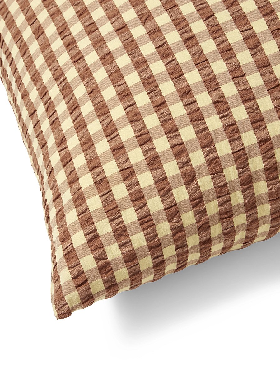 Juna - Bæk&Bølge Pudebetræk 63x60 cm kanel/gul DK - pudebetræk - cinnamon/yellow - 4