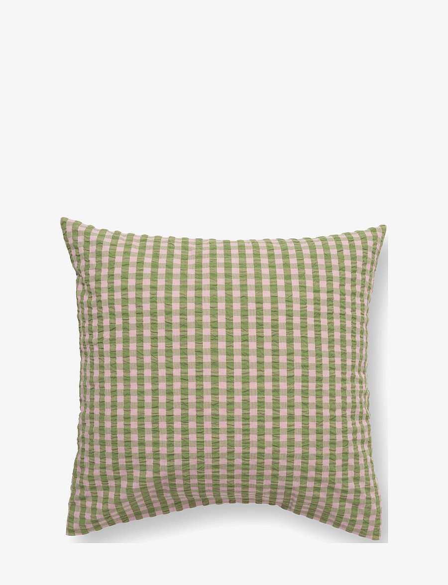 Juna - Bæk&Bølge Pudebetræk 63x60 cm grøn/soft pink DK - pudebetræk - green/soft pink - 1