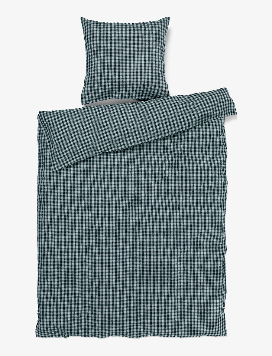 Juna - Bæk&Bølge Sengetøj 140x220 cm grøn/lys blå DK - sengesæt - green/light blue - 1