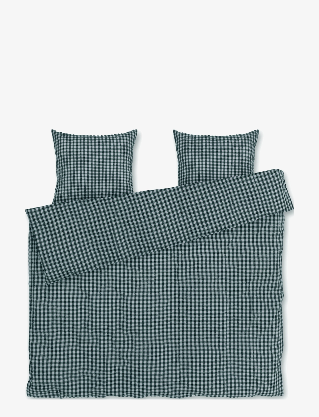 Juna Bæk&Bølge Sengetøj 200X220 Cm Grøn/Lys Blå Dk, Bed Sæt, Blå, Str: 200X220CM 63X60CM