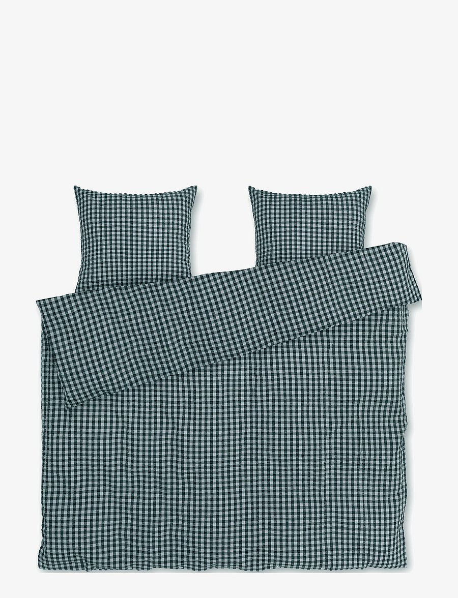 Juna - Bæk&Bølge Sengetøj 200x220 cm grøn/lys blå DK - sengesæt - green/light blue - 1