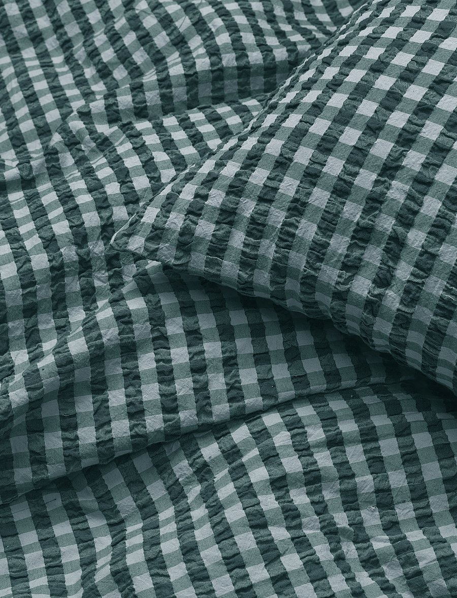 Juna - Bæk&Bølge Sengetøj 200x220 cm grøn/lys blå DK - sengesæt - green/light blue - 0
