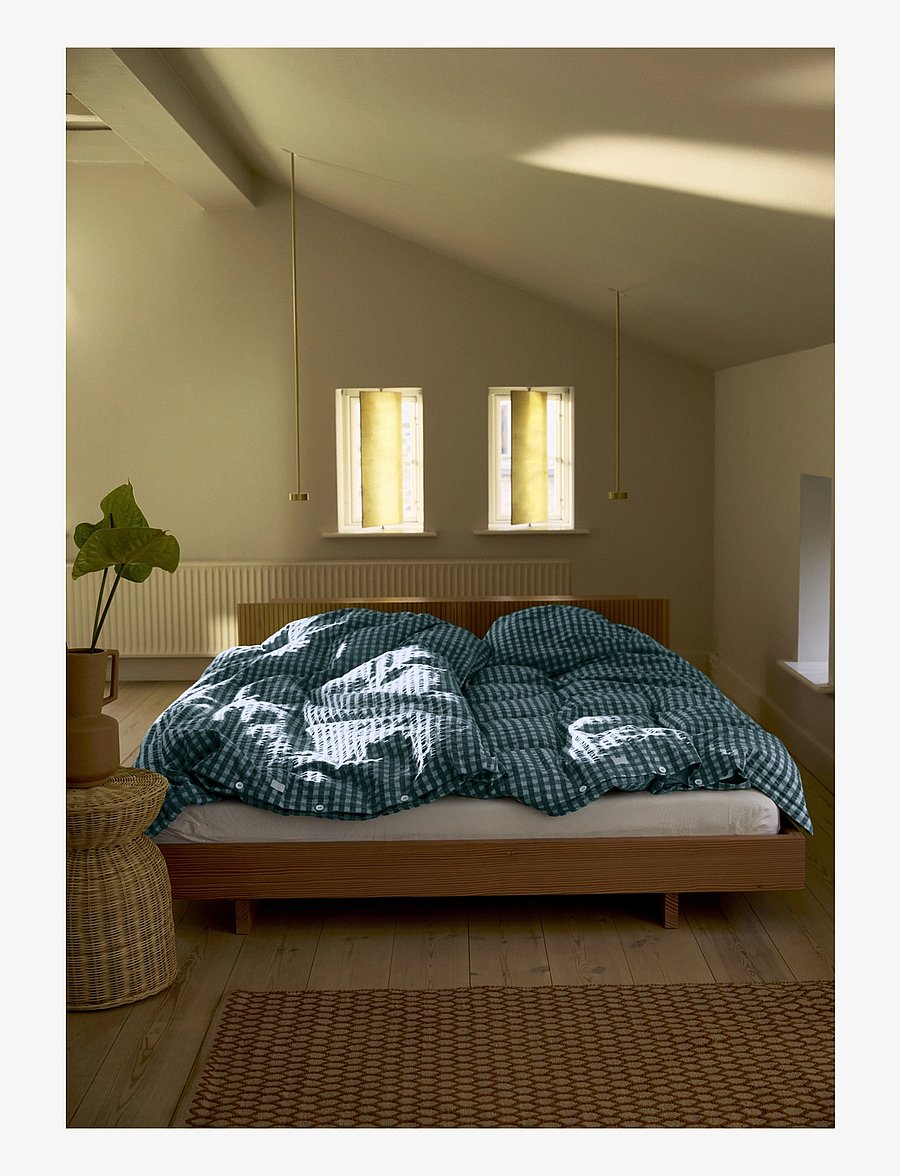 Juna - Bæk&Bølge Sengetøj 200x220 cm grøn/lys blå DK - sengesæt - green/light blue - 3