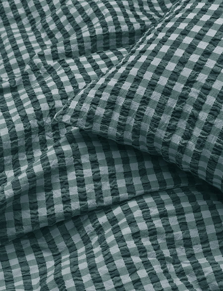 Juna - Bæk&Bølge Bed linen 220x220 cm green/light blue SE - voodiriiete komplektid - green/light blue - 0