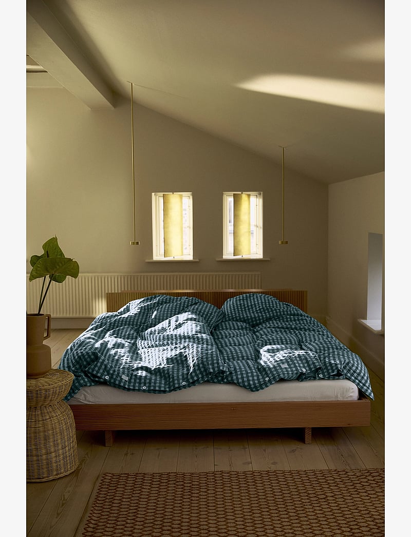 Juna - Bæk&Bølge Påslakanset 220x220 cm grön/ljusblå SE - köp efter pris - green/light blue - 2