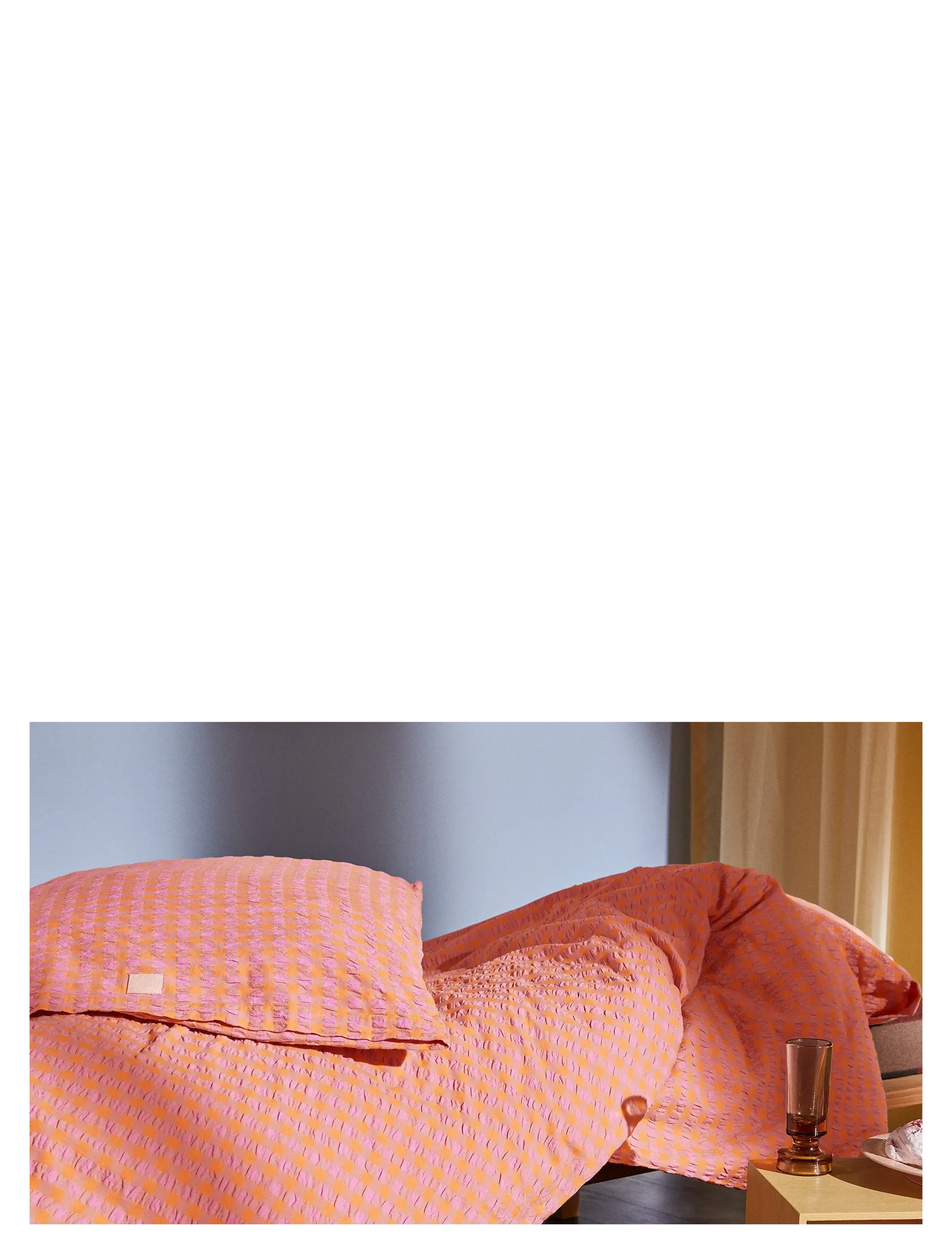 Juna Bæk&Bølge Pudebetræk 63X60 Cm Pink/Orange Dk, Pudebetræk, Pink, Str: 60X63CM