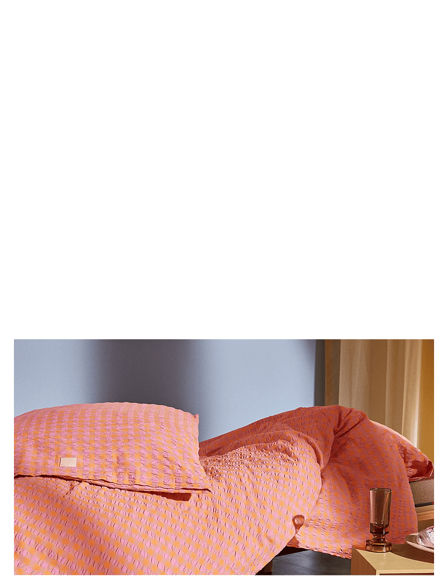 Juna - Bæk&Bølge Pudebetræk 63x60 cm pink/orange DK - pudebetræk - pink/orange - 1