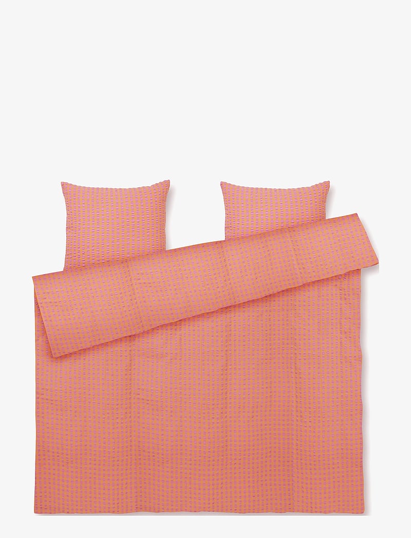 Juna - Bæk&Bølge Påslakanset 220x220 cm pink/orange SE - köp efter pris - pink/orange - 0