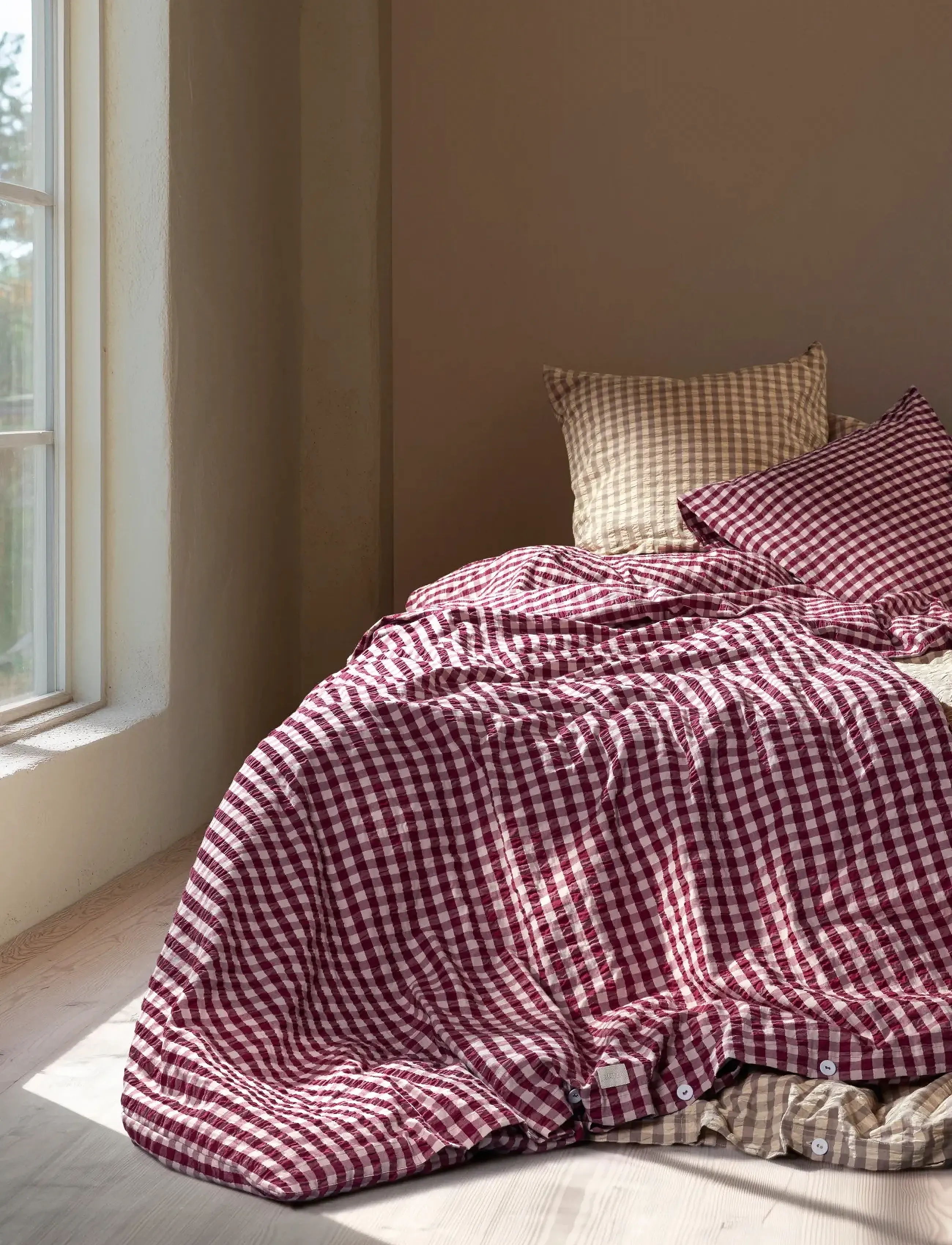 Juna - Bæk&Bølge Bed linen 140x200 cm plum/rose DK - rúmföt - plum/rose - 2