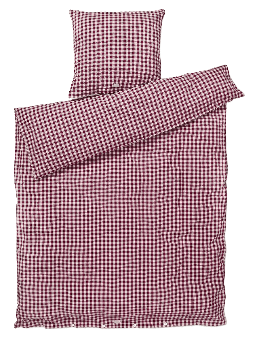 Juna - Bæk&Bølge Sengetøj 140x220 cm blomme/rosa DK - sengesæt - plum/rose - 1