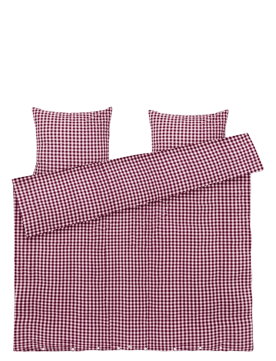 Juna - Bæk&Bølge Bed linen 200x220 cm plum/rose DK - rúmföt - plum/rose - 1
