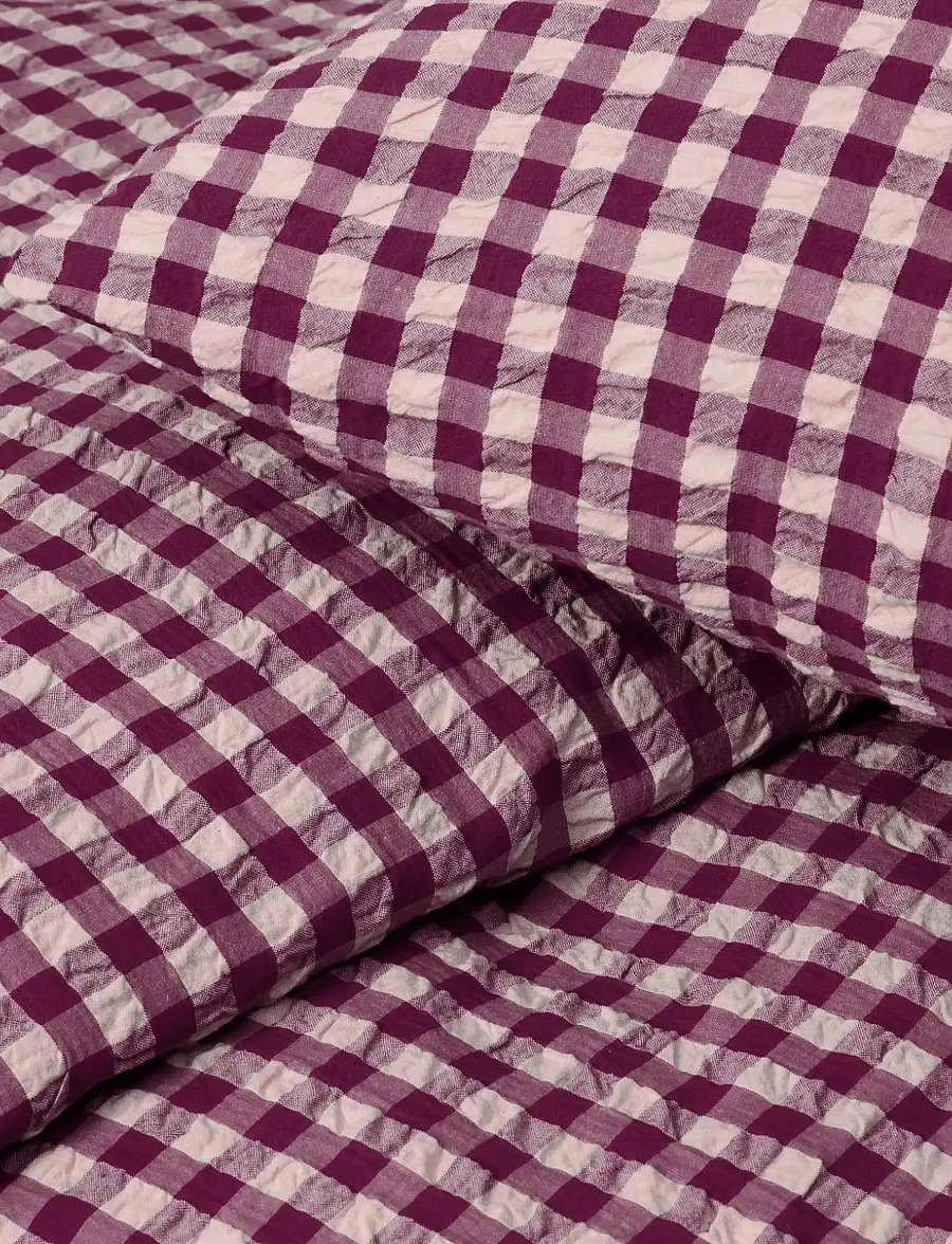 Juna - Bæk&Bølge Bed linen 200x220 cm plum/rose DK - rúmföt - plum/rose - 4