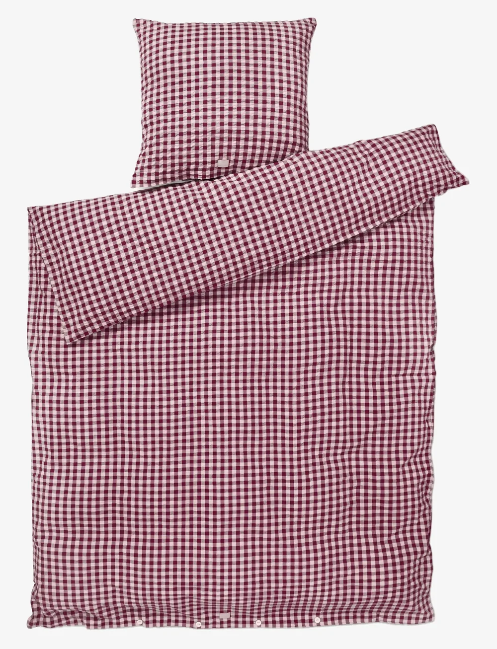 Juna - Bæk&Bølge Påslakanset 150x210 cm plommon/rosa SE - köp efter pris - plum/rose - 0