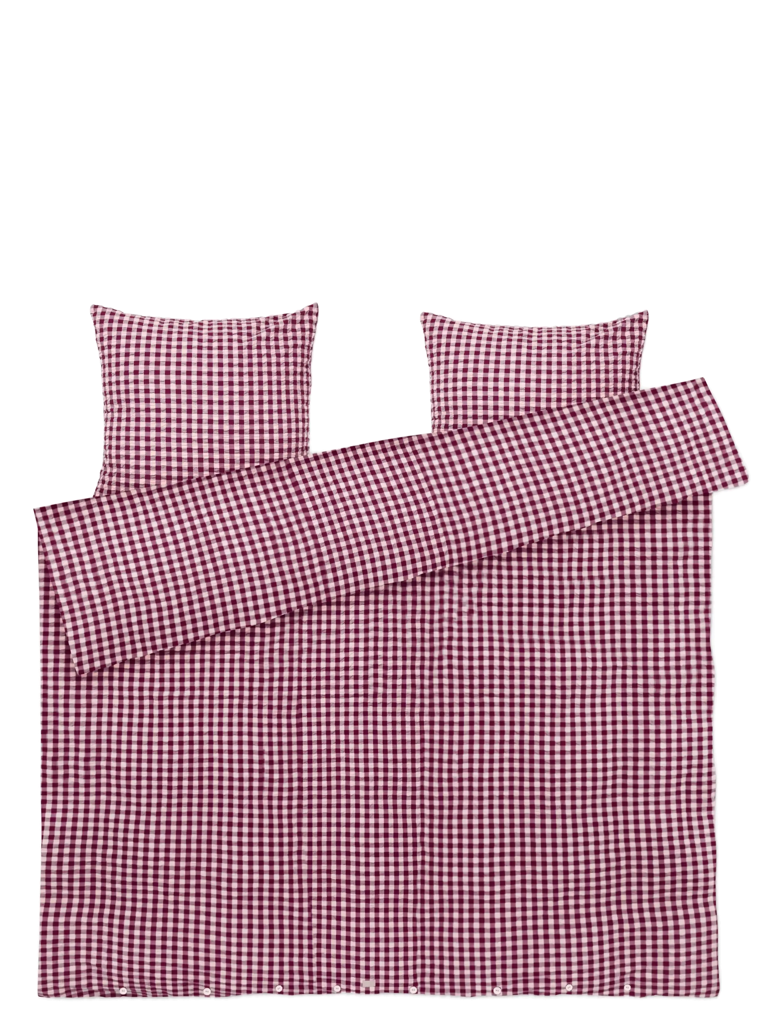 Juna Bæk&Bølge Påslakanset 220x220 cm plommon/rosa SE - Påslakanset - PLUM/ROSE / red