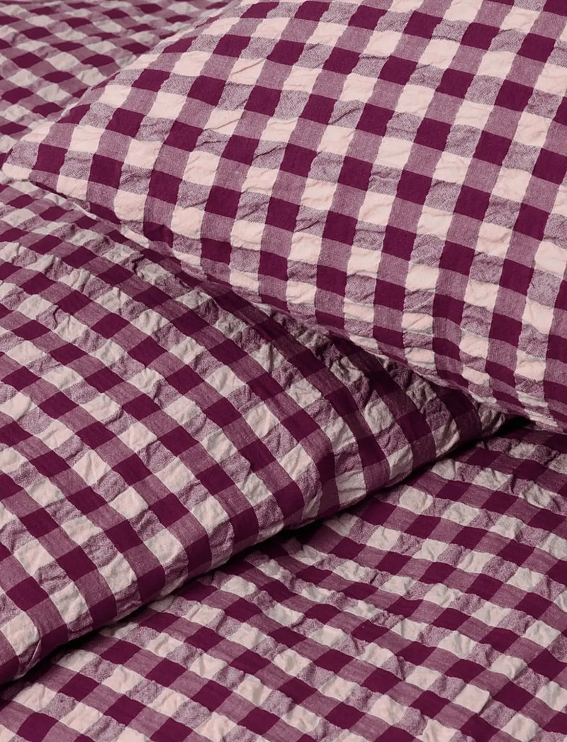 Juna - Bæk&Bølge Påslakanset 220x220 cm plommon/rosa SE - köp efter pris - plum/rose - 4