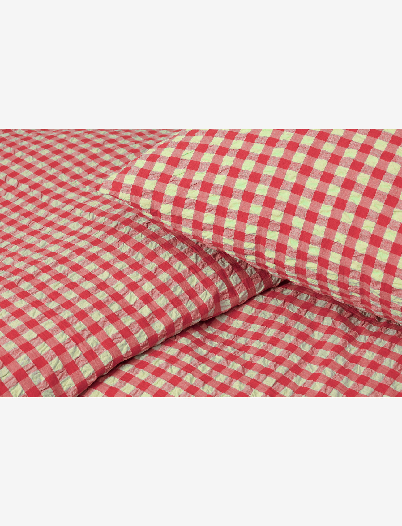 Juna - Bæk&Bølge Sengetøj 140x200 cm rød/gul DK - køb efter pris - red/yellow - 2