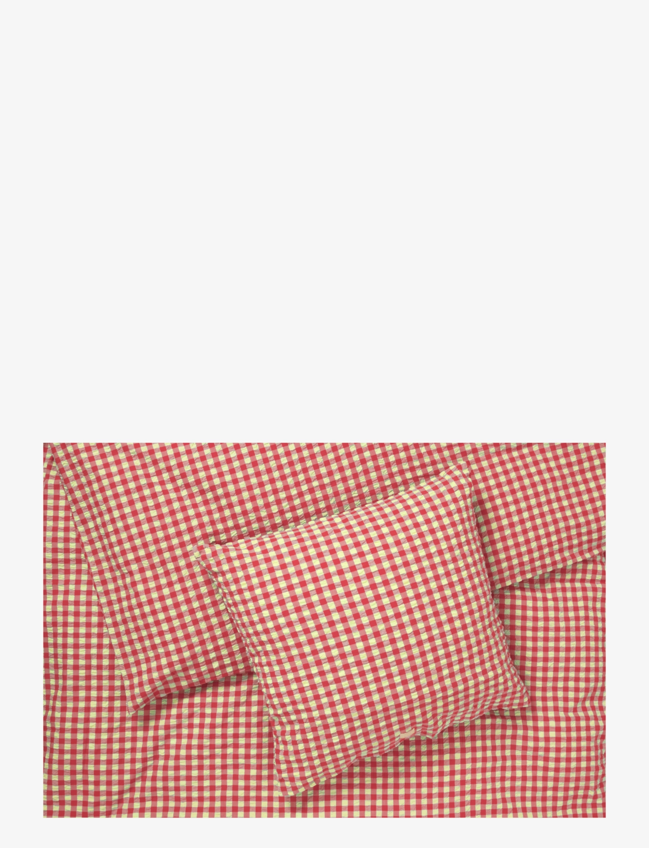 Juna - Bæk&Bølge Bed linen 140x220 cm red/yellow DK - parures de lit - red/yellow - 1
