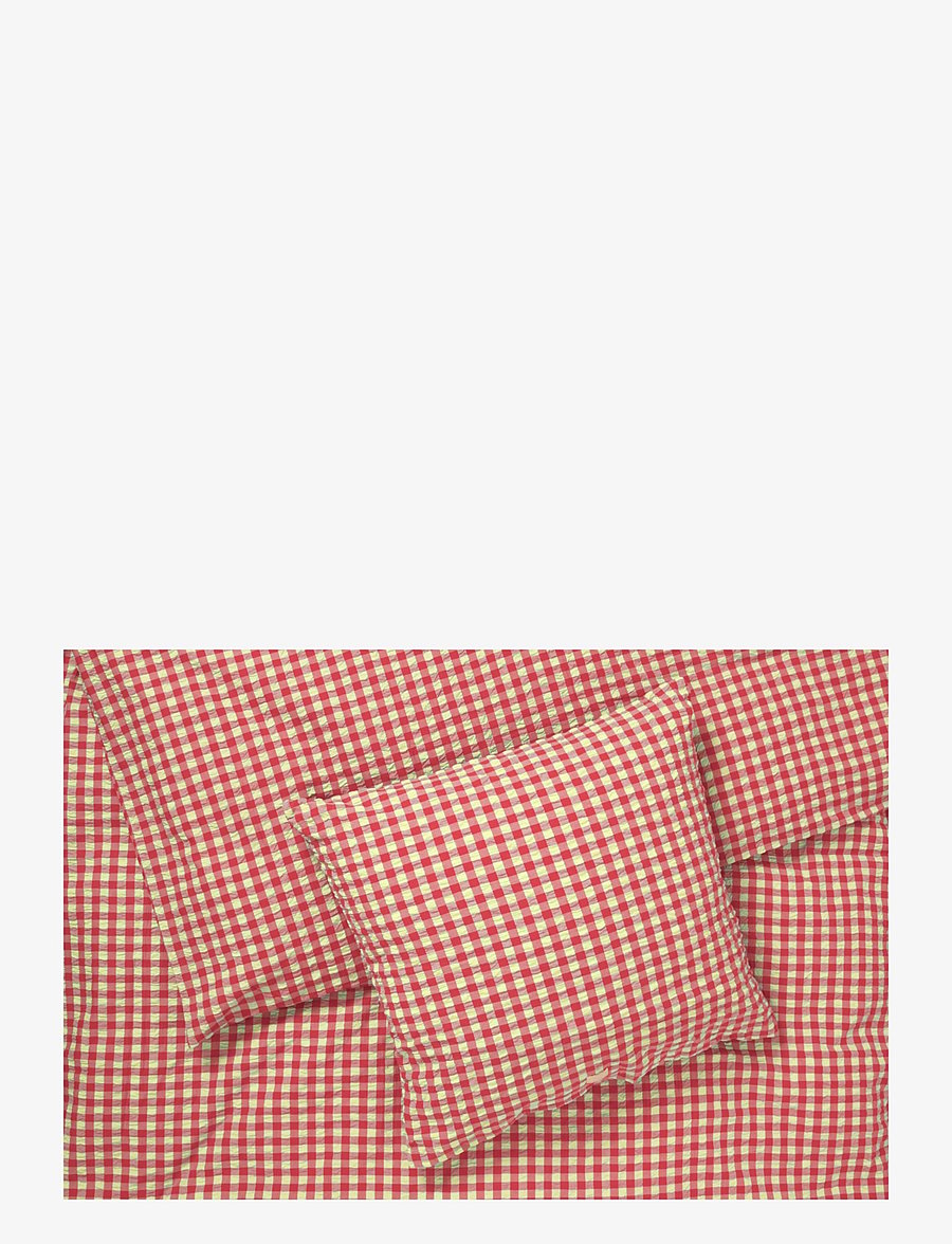 Juna - Bæk&Bølge Bed linen 140x220 cm red/yellow DK - parures de lit - red/yellow - 1