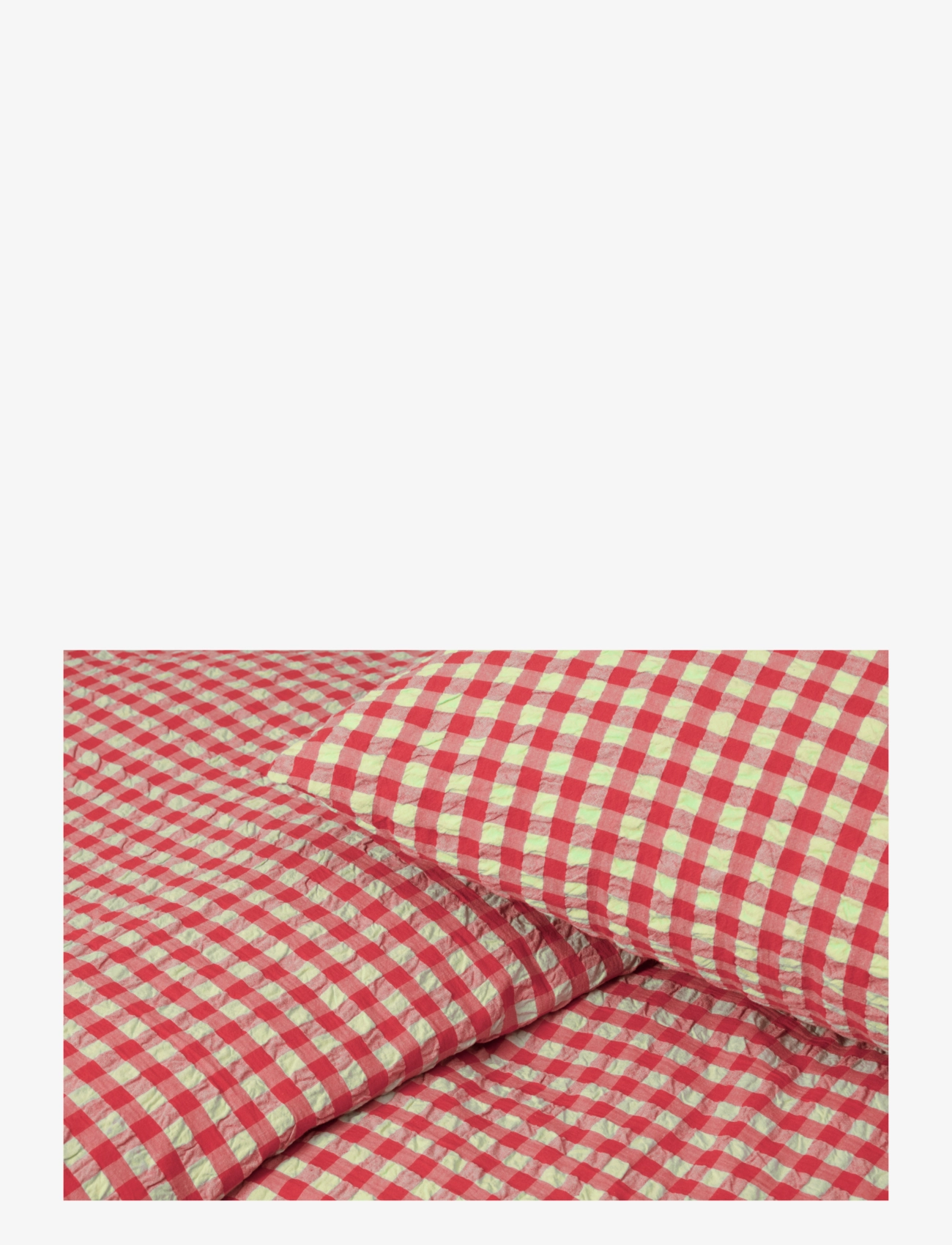 Juna - Bæk&Bølge Bed linen 140x220 cm red/yellow DK - parures de lit - red/yellow - 2