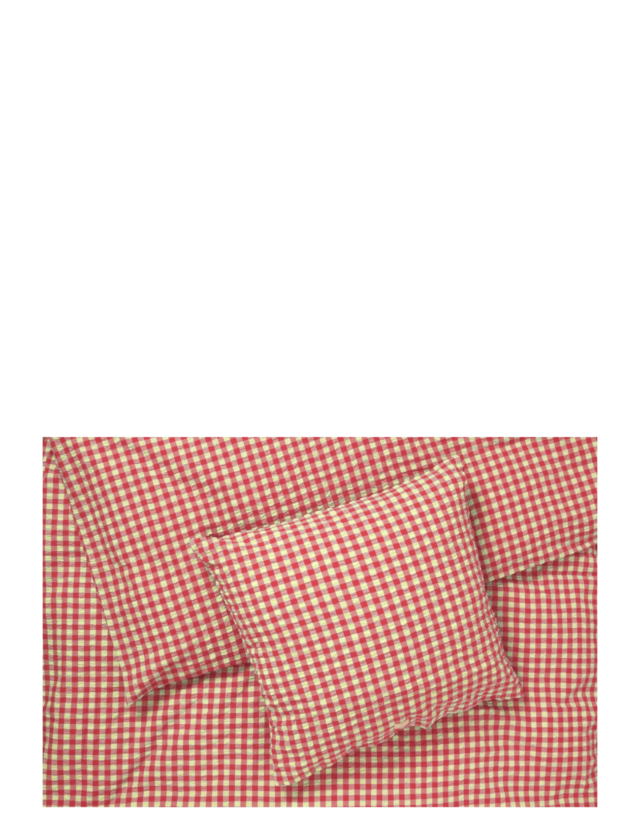 Juna - Bæk&Bølge Bed linen 200x220 cm red/yellow DK - red/yellow - 1